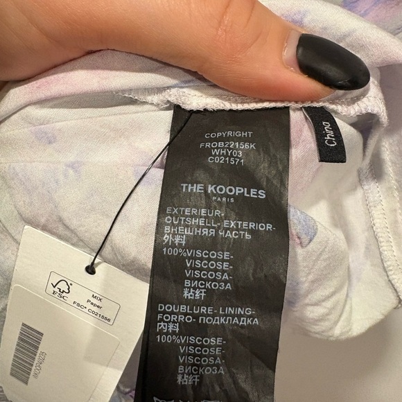 The Kooples Women's Printed Short Dress with Frills - Picture 10 of 13